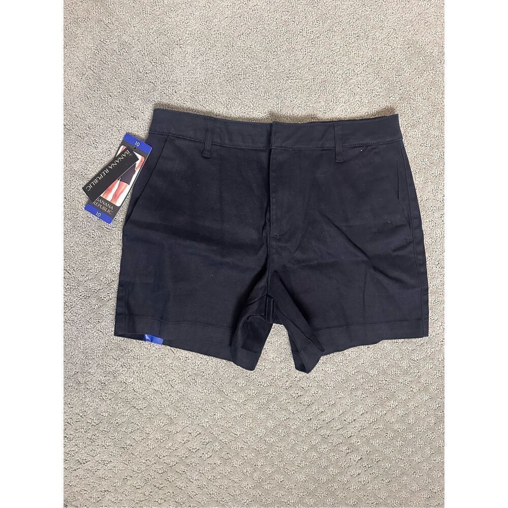 NWT Banana Republic Black Chino Shorts 10
